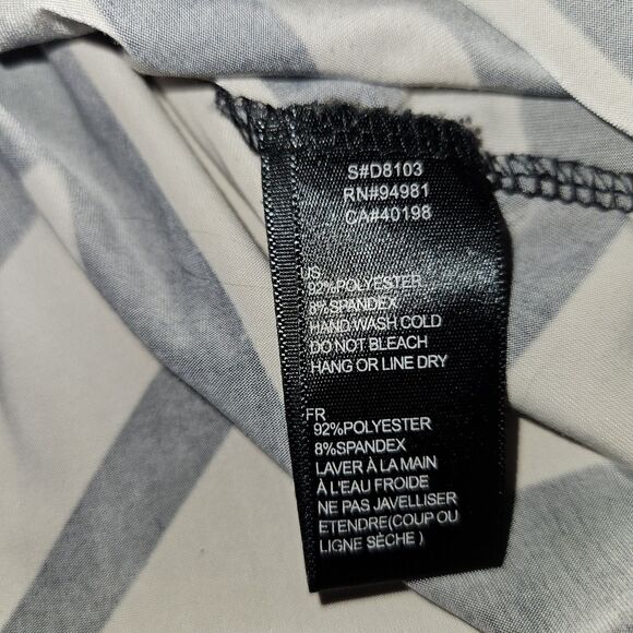 Twentyone Vintage 90's Black and Cream Striped Dress. Size M - Picture 5 of 7